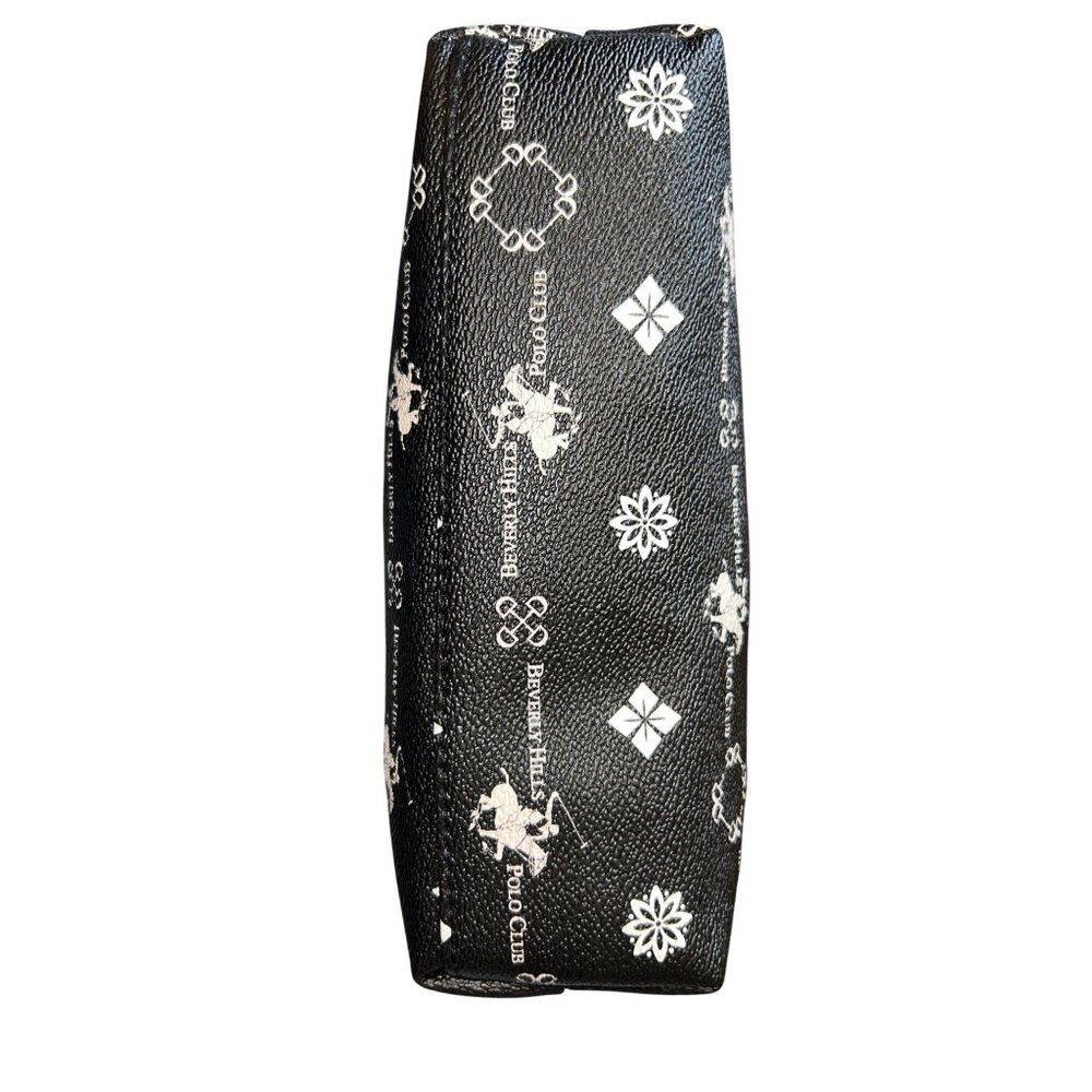 Beverly Hills Polo Club Black Crossbody Bag With Logo Print & Zipper Pocket - Picture 5 of 5